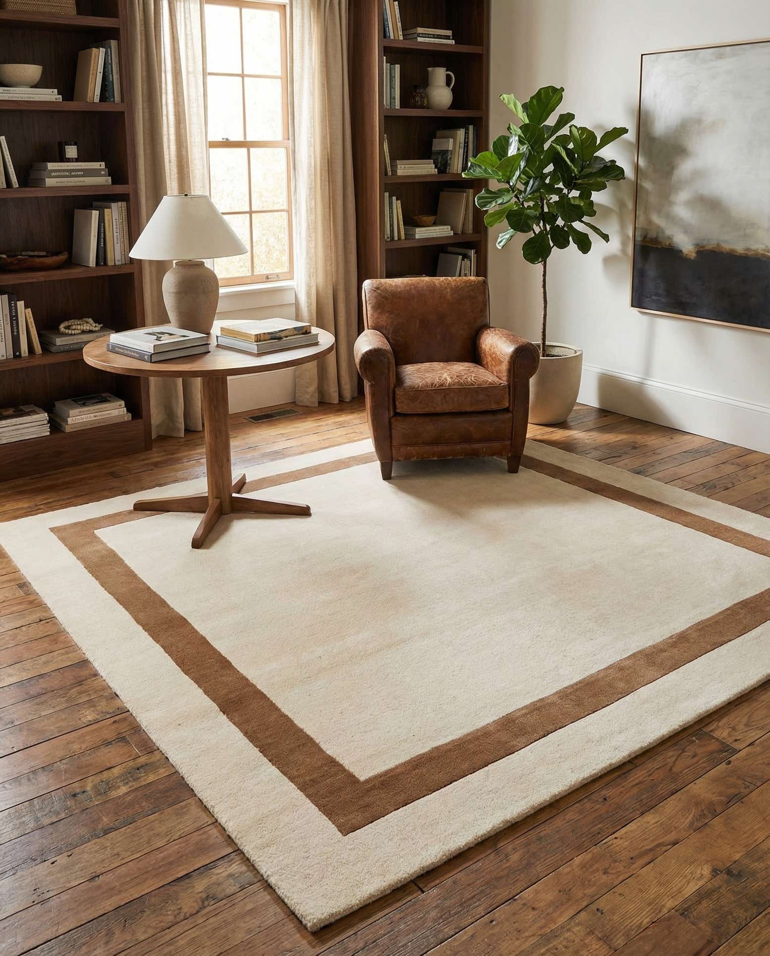 7' 10 x 7' 10 Jill Zarin Border Wool Square Rug