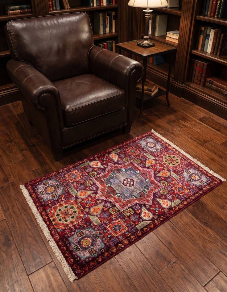 Detail image of 2' 1 x 3' 1 Hand Knotted Mamluk Ziegler Rug