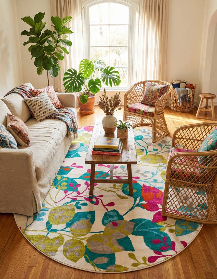 Detail image of 7' 10 x 10' Azalea Oval Rug