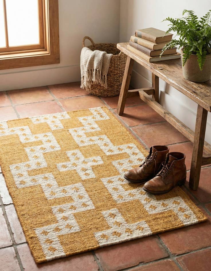 Detail image of 2' x 3' 1 Hand Woven Kilim Wool Rug