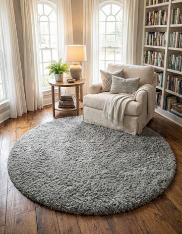 6' 7 x 6' 7 Infinity Shag Round Rug