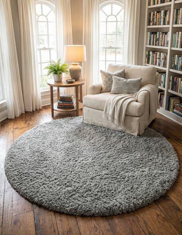 6' 7 x 6' 7 Infinity Shag Round Rug