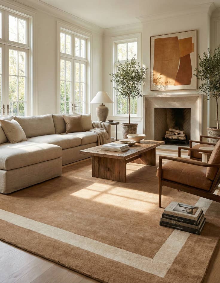 Detail image of 7' 10 x 10' Jill Zarin Border Wool Rug