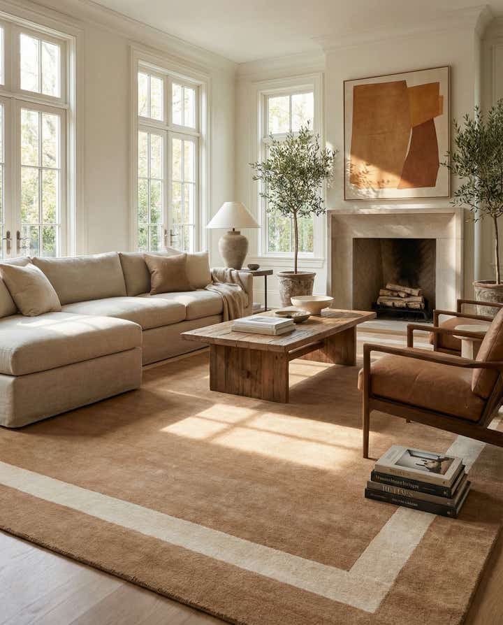 7' 10 x 10' Jill Zarin Border Wool Rug