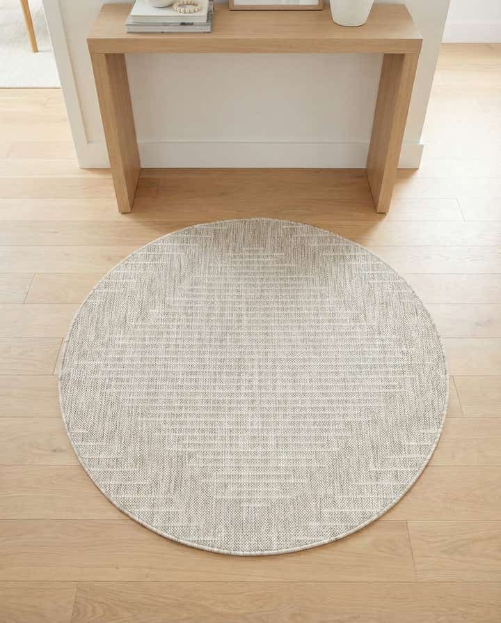 3' x 3' Easy-Clean Modern Indoor / Outdoor Round Rug