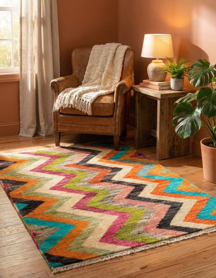 Detail image of 3' x 4' 2 Hand Knotted Balouch Wool Rug