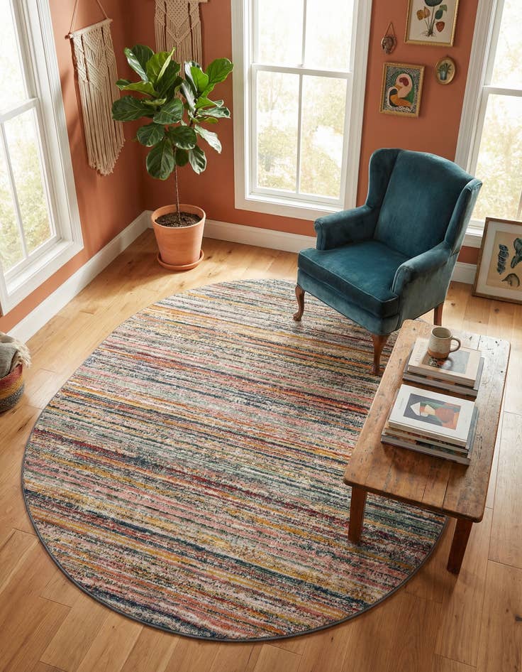 Detail image of 7' 10 x 10' 2 Gemstone Oval Rug