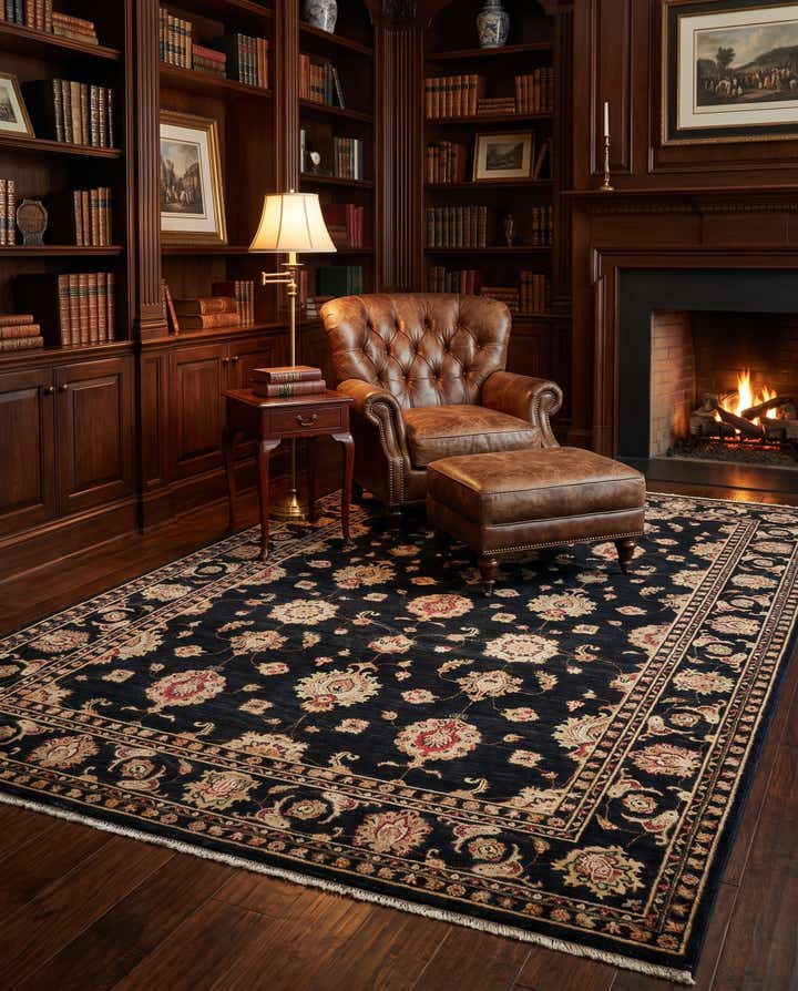 7' x 10' Hand Knotted Ziegler Rug