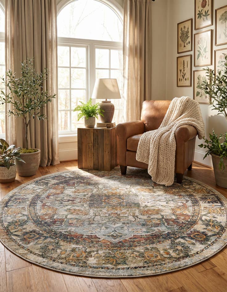 Detail image of 7' x 7' Isabella Round Rug