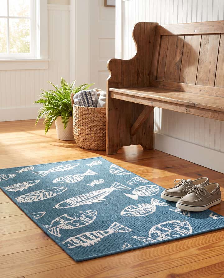 2' x 3' Easy-Clean Coastal Indoor / Outdoor Rug