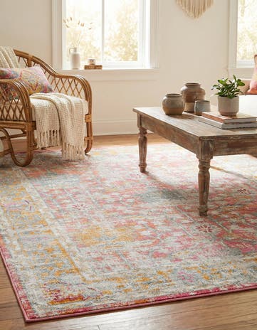Pink Paragon Square Rug