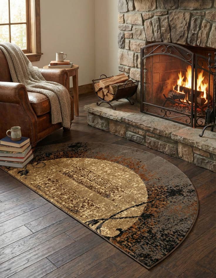Detail image of 3' x 6' Cafe Hearth Rug