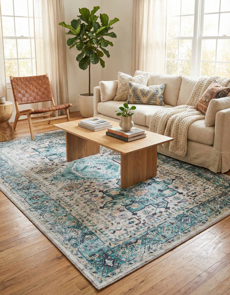 Detail image of 5' x 8'  Washable Yara Rug