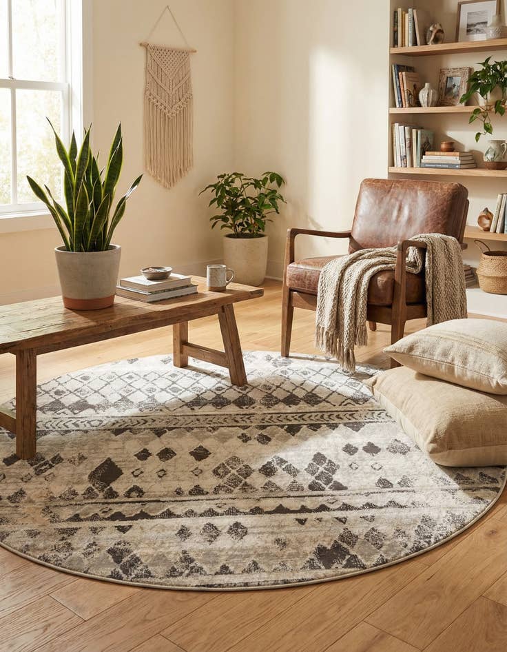 Detail image of 6' x 6' Leipzig Round Rug