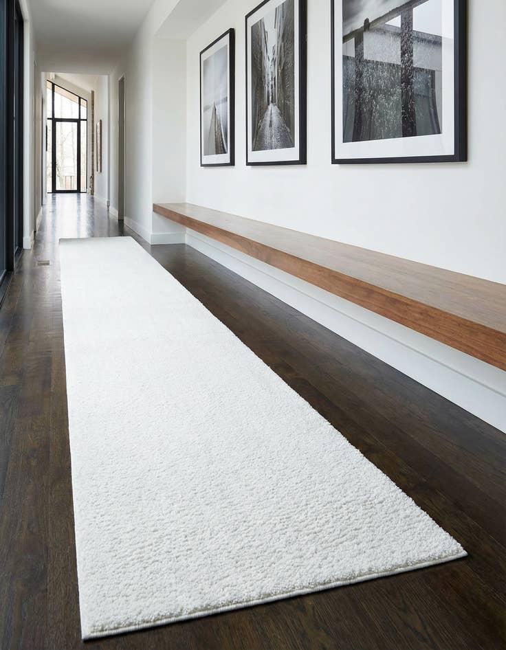 Detail image of 2' 2 x 13' Solid Frieze Runner Rug