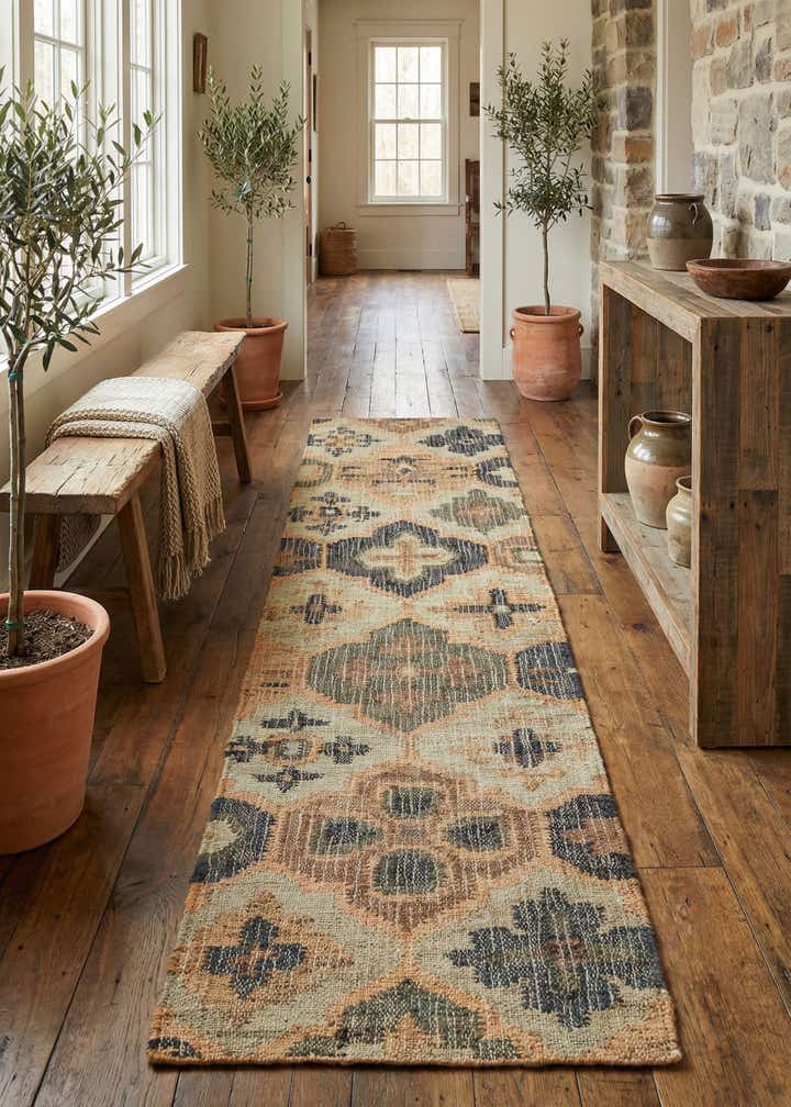 2' x 8' Hand Woven Kala Handwoven Jute Runner Rug