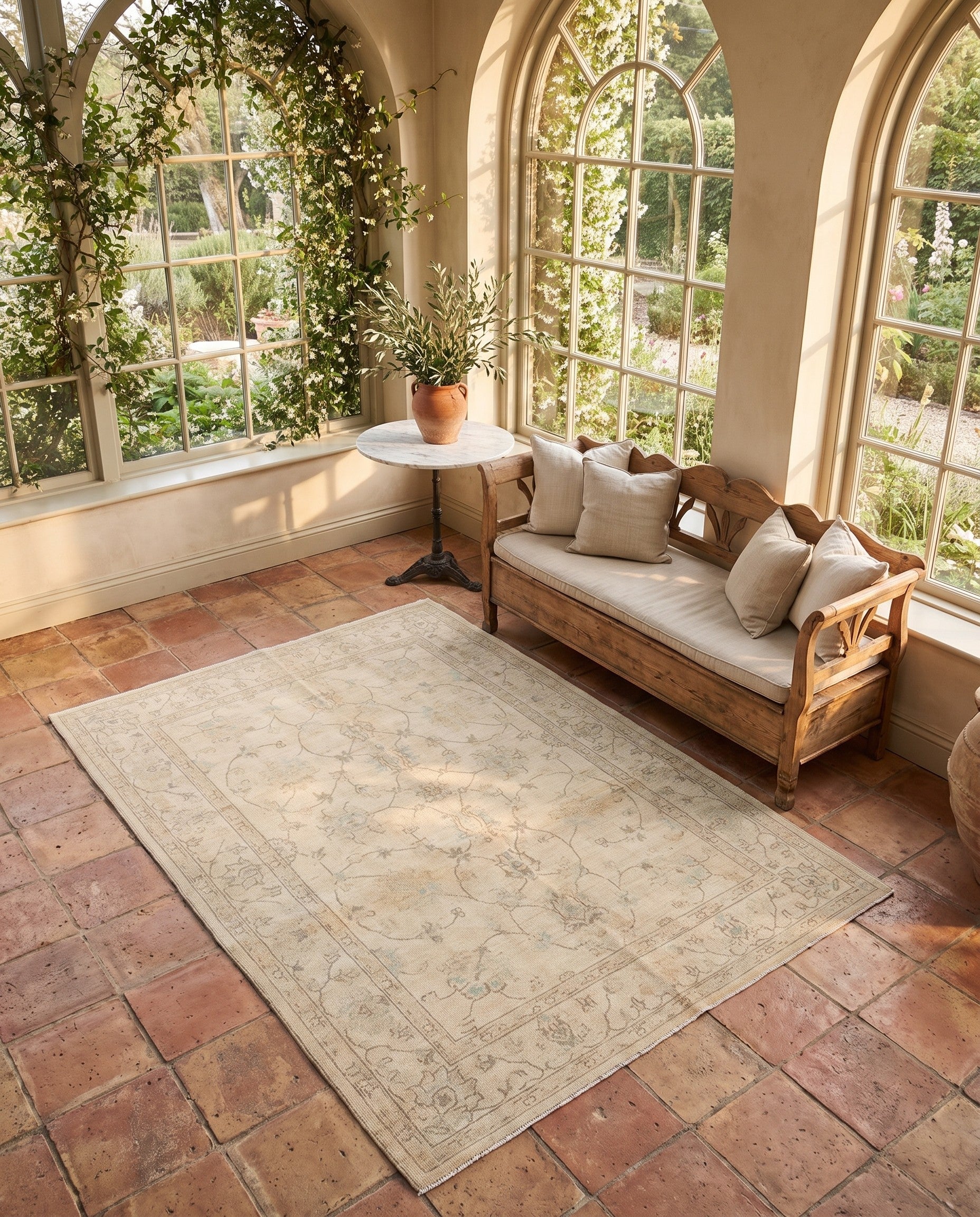 4' 9 x 6' 5 Hand Knotted Ziegler Rug