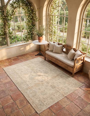 4' 9 x 6' 5 Hand Knotted Ziegler Rug