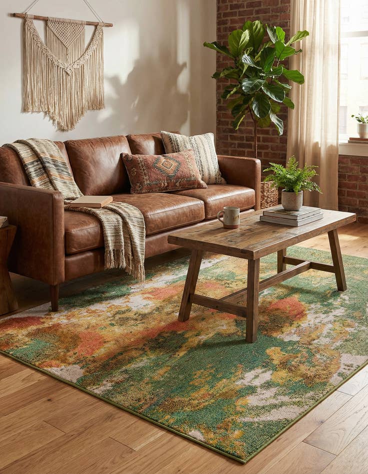 Detail image of 5' 3 x 8' Washable Haerfest Rug