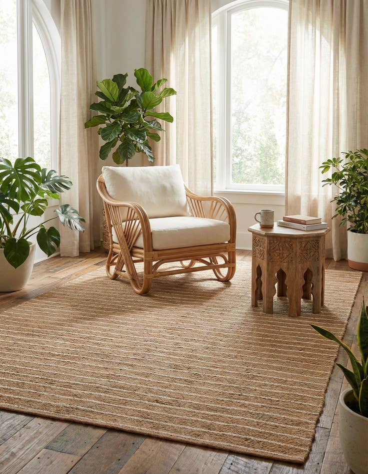 Detail image of 9' x 12' Hand Braided Laurel Handwoven Jute Rug