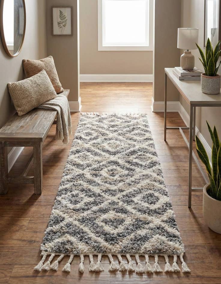 Detail image of 2' 2 x 6' Athena Shag Runner Rug