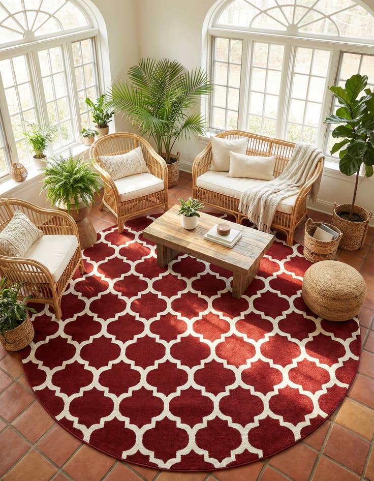 Detail image of 10' x 10' Trellis Round Rug