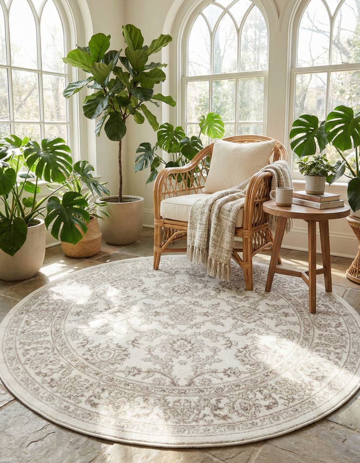 Detail image of 5' 3 x 5' 3 Charlotte Round Rug