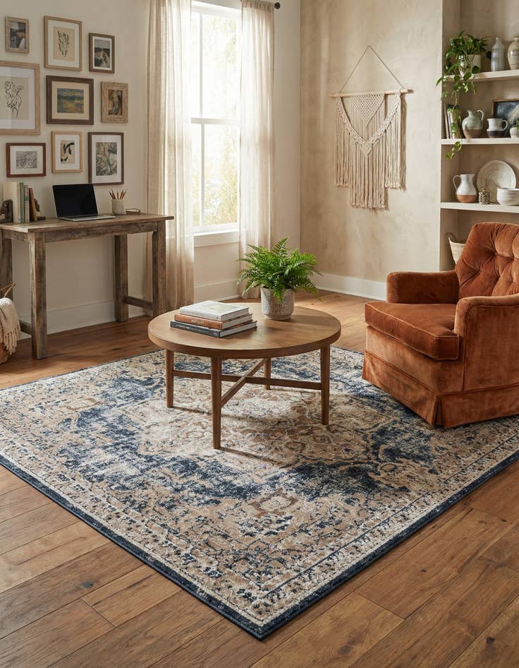 Detail image of 6' x 6' Villa Square Rug