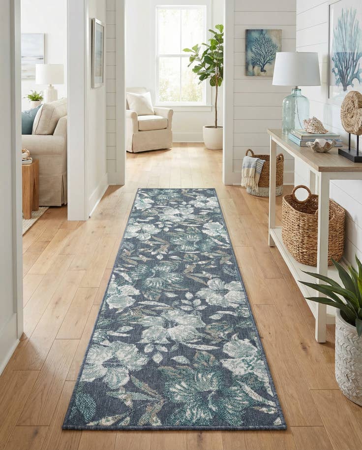 Detail image of 2' x 8' Easy-Clean Coastal Indoor / Outdoor Runner Rug