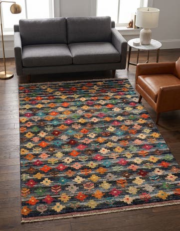 4' 6 x 6' 1 Hand Knotted Balouch Wool Rug