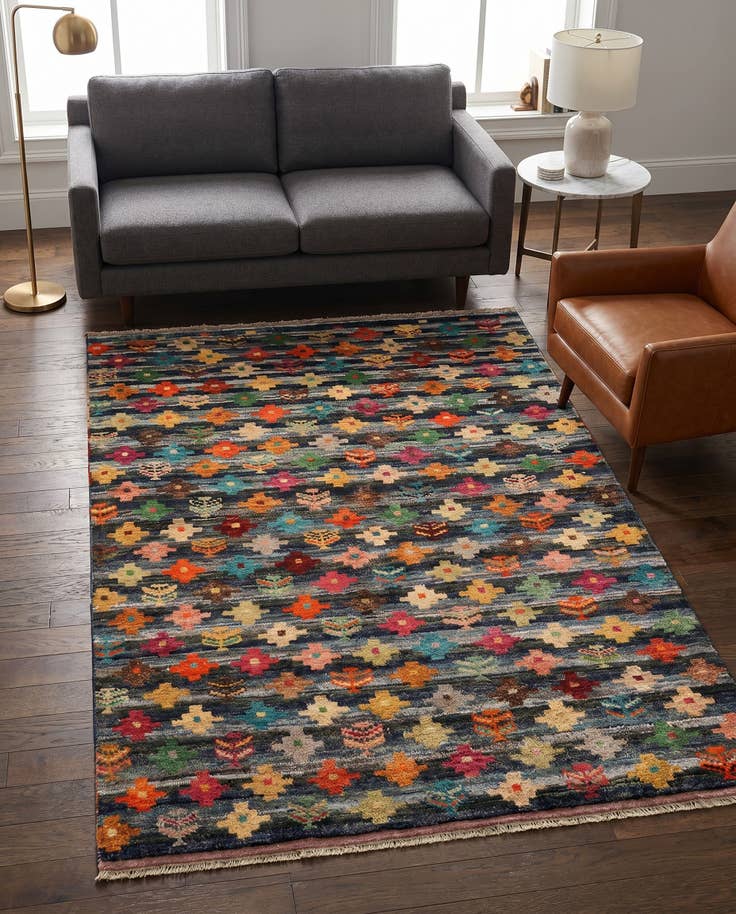 Detail image of 4' 6 x 6' 1 Hand Knotted Balouch Wool Rug