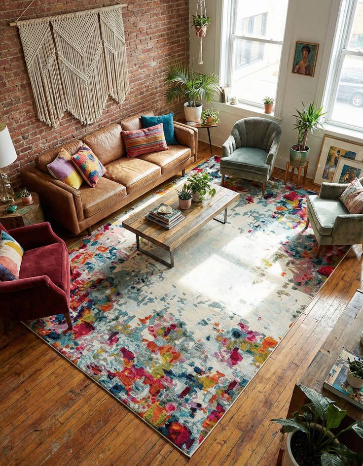 Detail image of 10' x 14' Washable Theia Rug