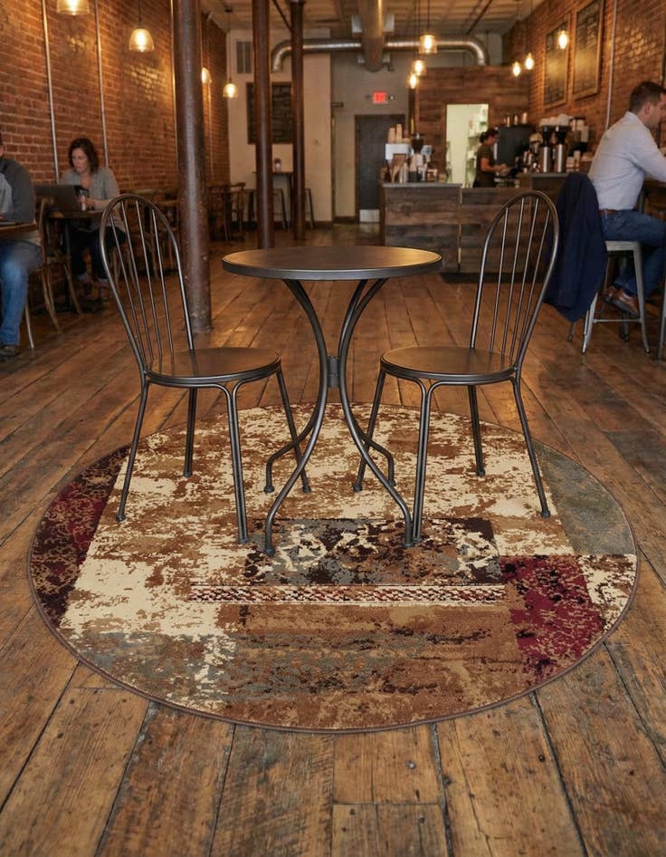 Detail image of 4' x 4' Coffee Shop Round Rug