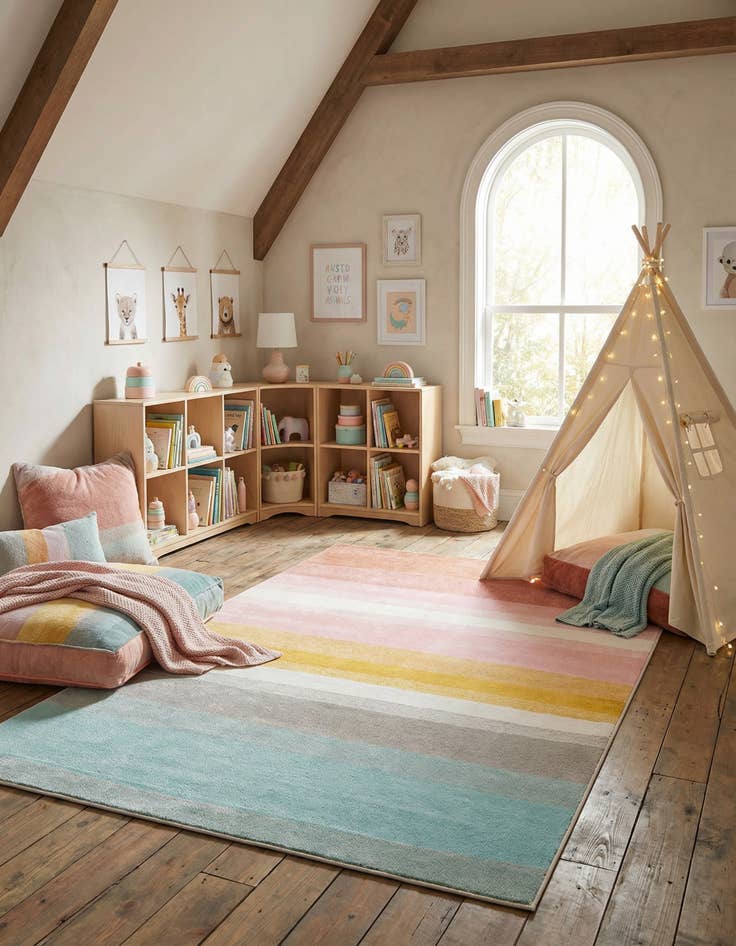 Detail image of 7' 10 x 11' Whimsy Kids Rug