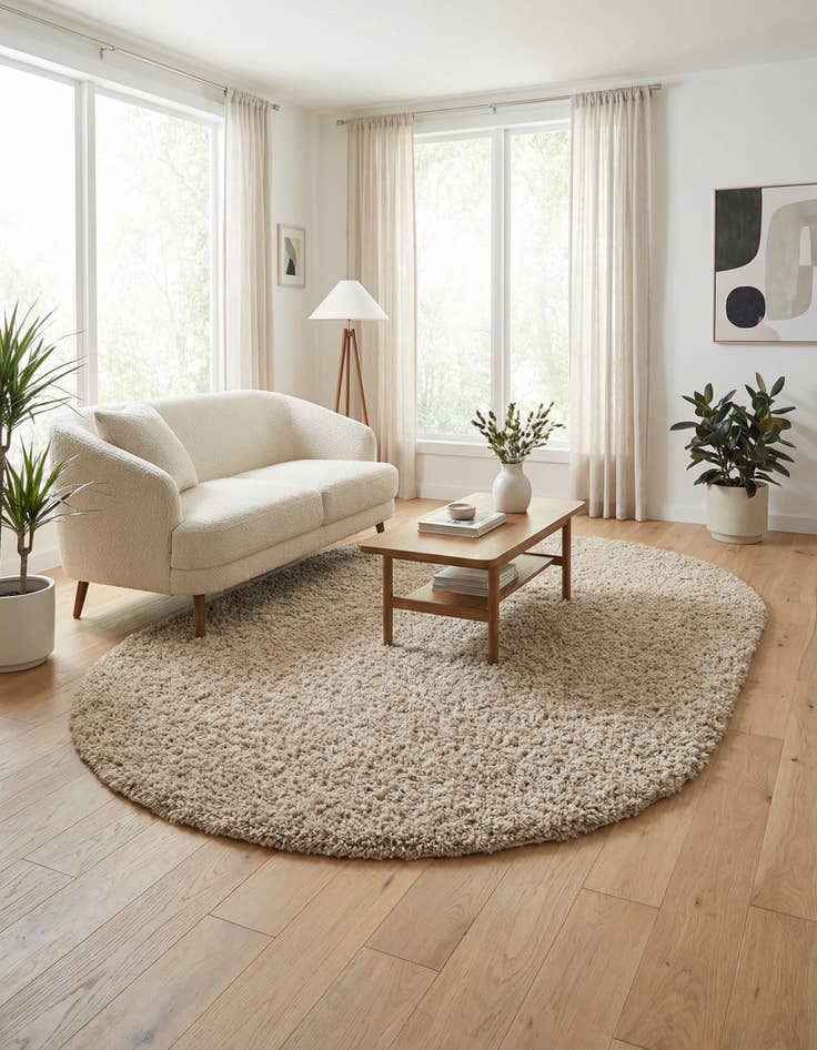 Detail image of 5' 3 x 8' Zermatt Shag Oval Rug