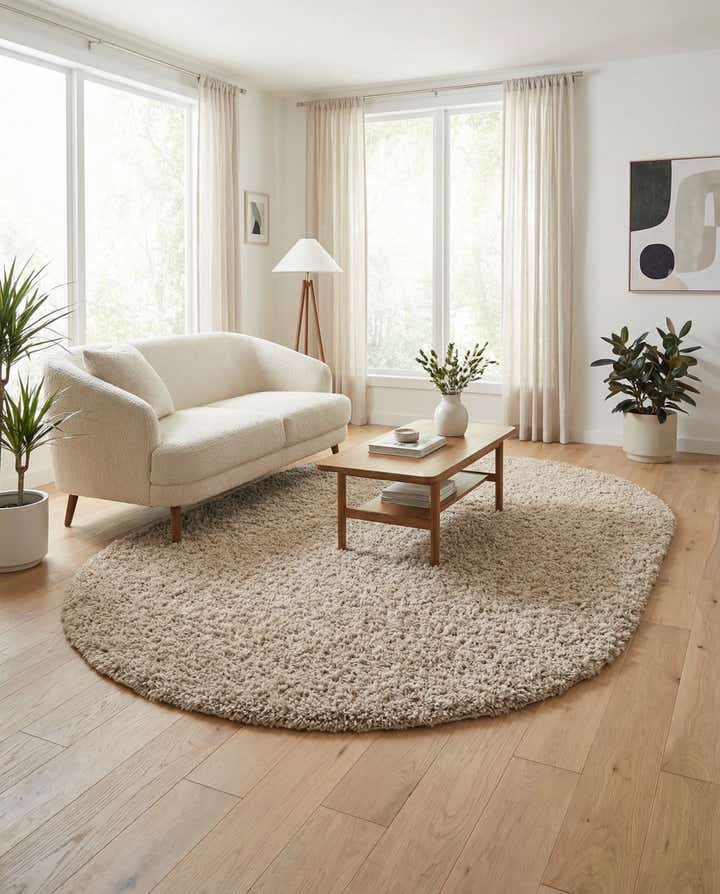 5' 3 x 8' Zermatt Shag Oval Rug