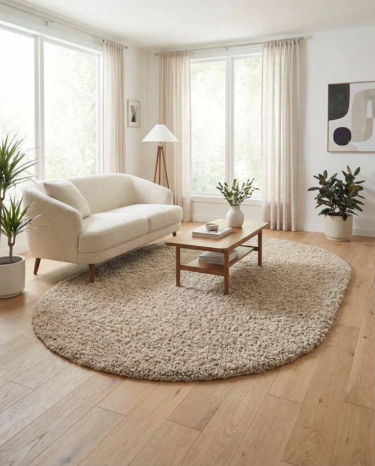 Detail image of 5' 3 x 8' Zermatt Shag Oval Rug