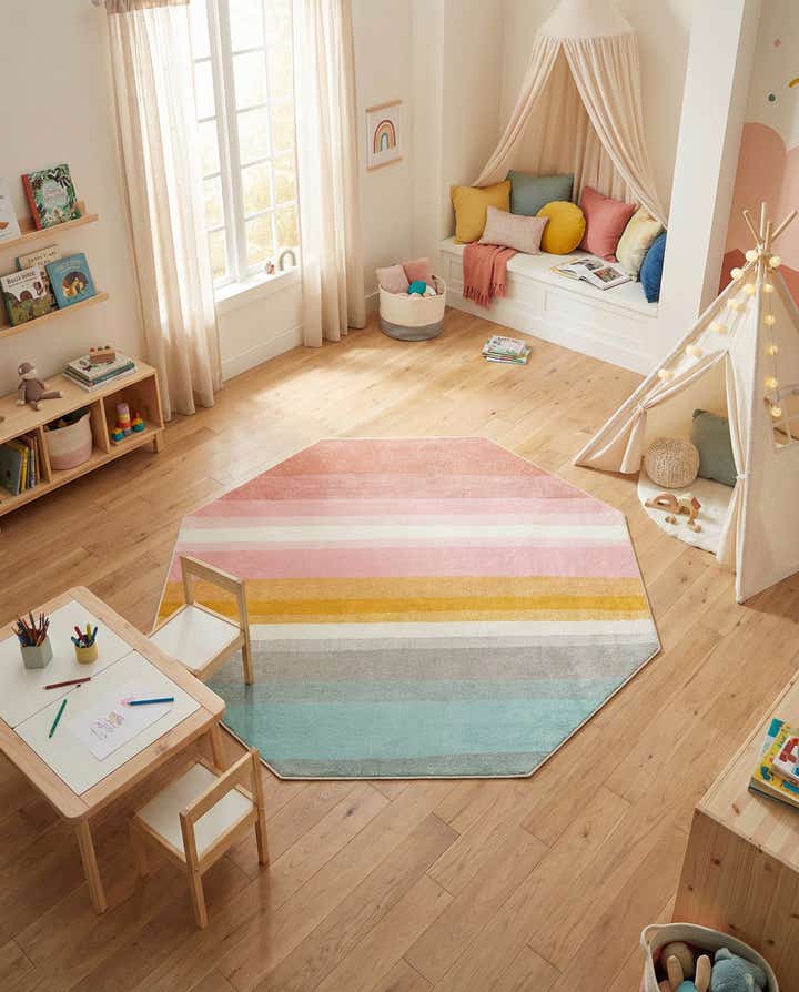 7' 10 x 7' 10 Whimsy Kids Octagon Rug
