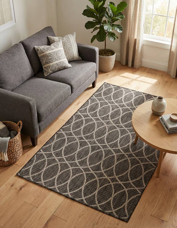 Detail image of 3' x 5' 3  Washable Trellis Indoor / Outdoor Rug