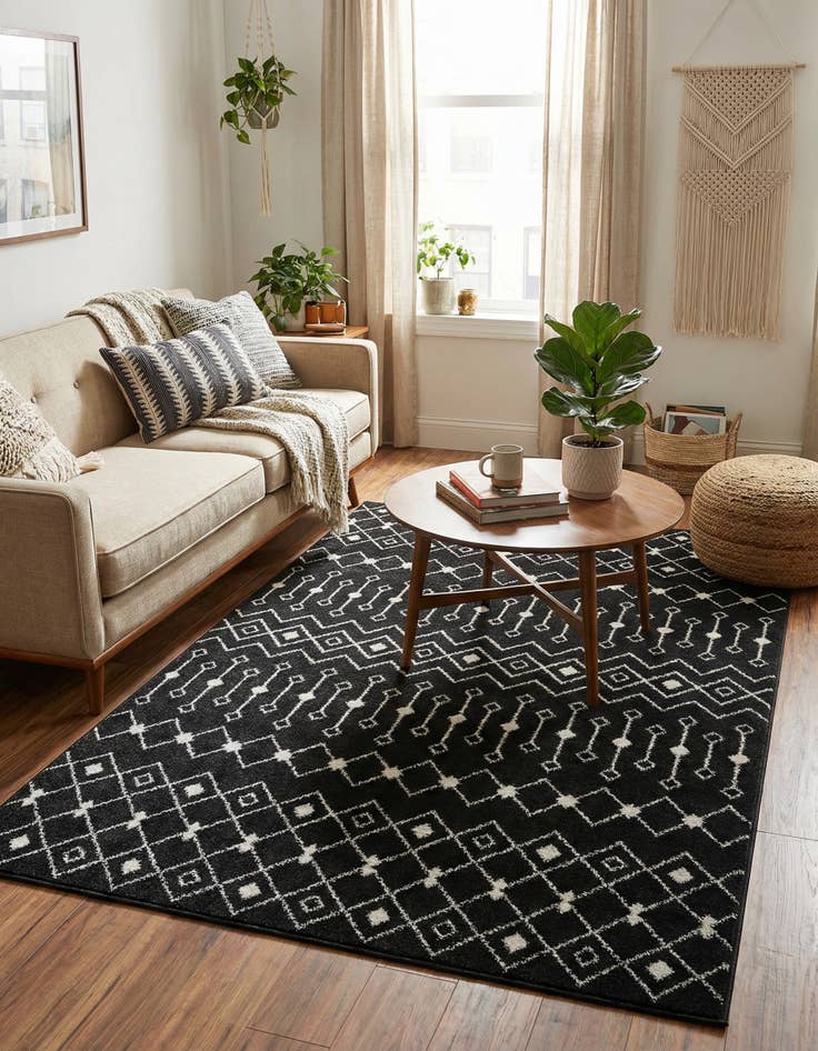 Detail image of 6' x 9' Moroccan Trellis Rug