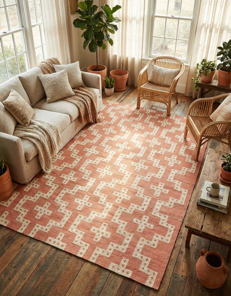 Detail image of 7' 10 x 10' Hand Woven Kilim Wool Rug