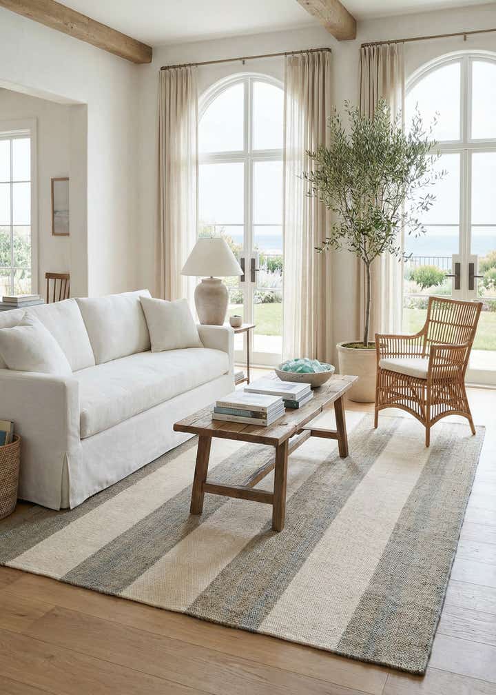 6' 1 x 9' Hand Woven Jill Zarin Hamptons Rug
