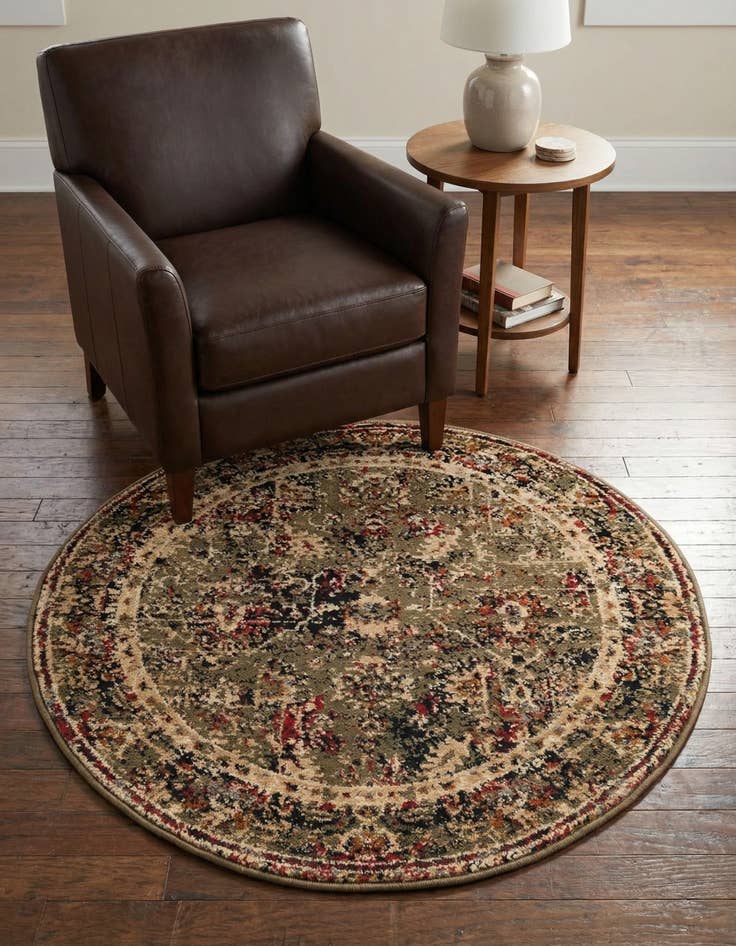 Detail image of 3' x 3' Saturn Round Rug