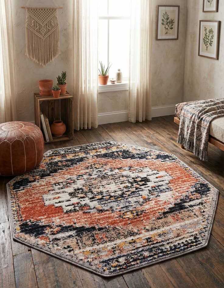 Detail image of 4' x 4' Tucson Octagon Rug