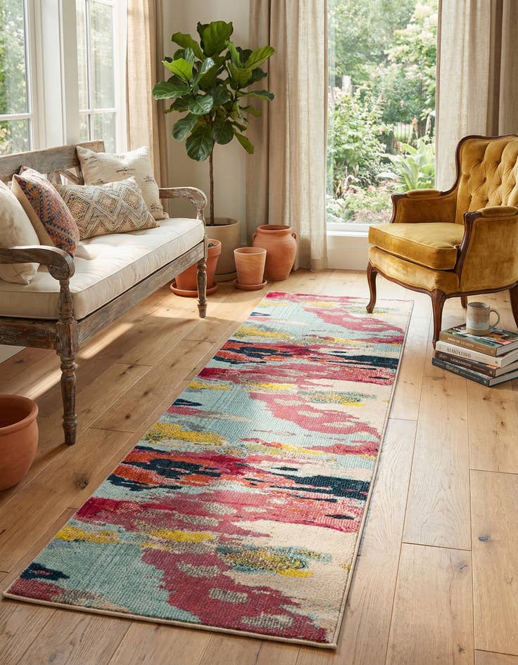 Detail image of 2' 2 x 6' 9 Washable Casablanca Runner Rug