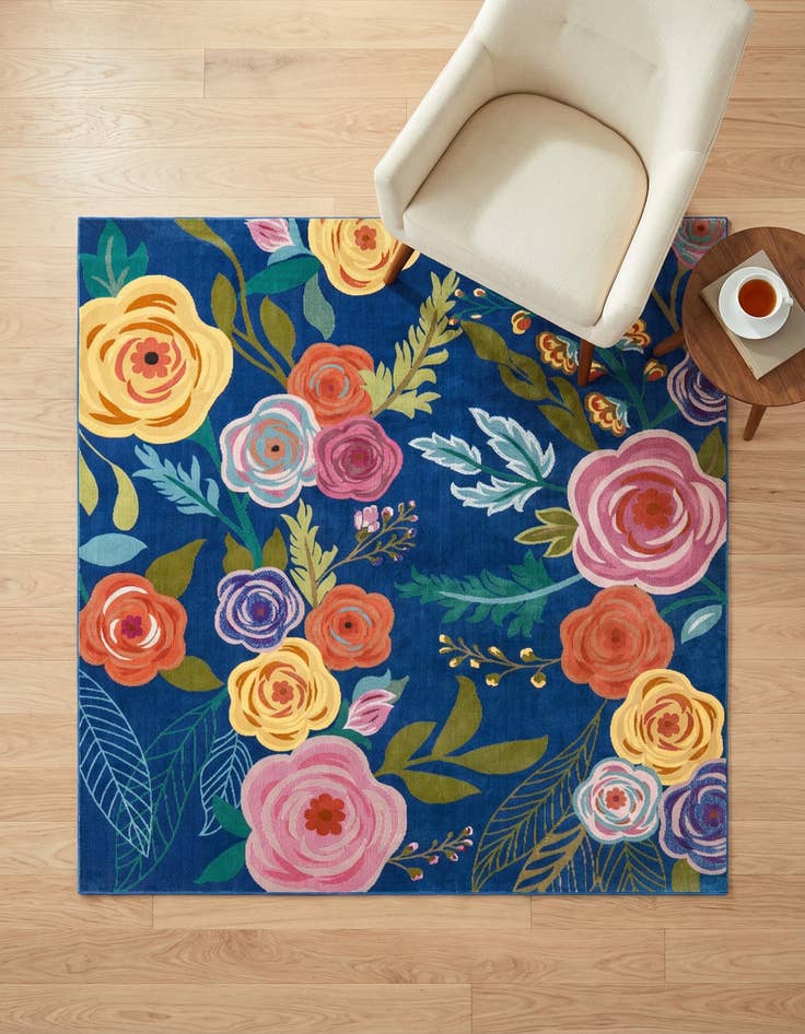 Detail image of 4' x 4' Blossom Square Rug