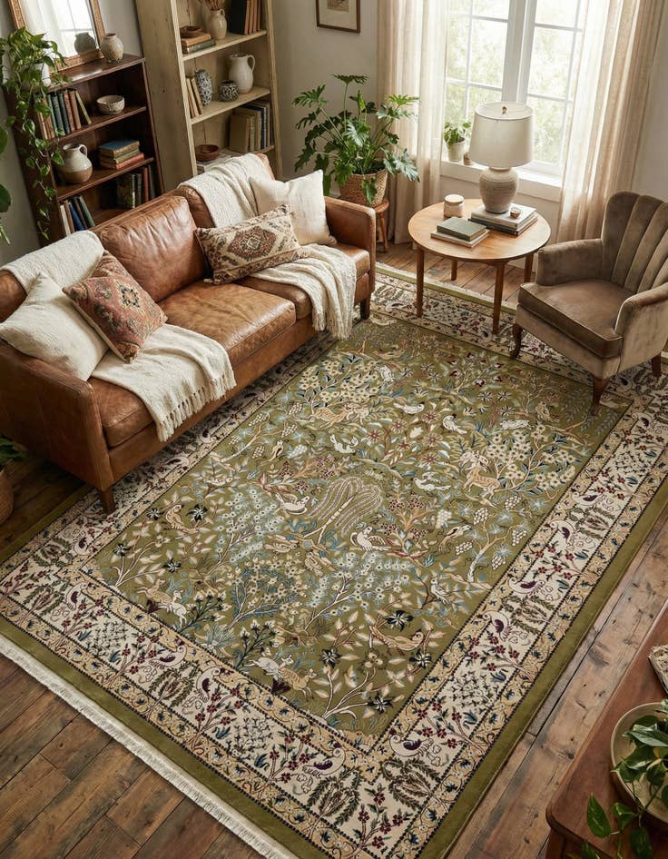 Detail image of 7' 10 x 10' Nain Design Rug