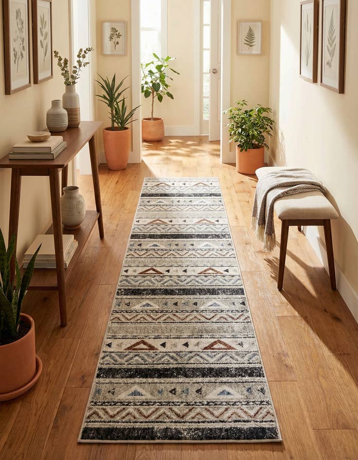 Detail image of 2' x 8' Eco Southwestern Runner Rug