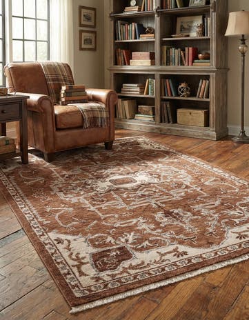 Terracotta Rust Red Grand Tradition Rug