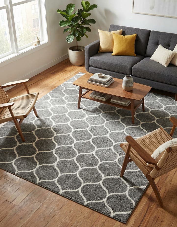 7' 10 x 10' Lattice Frieze Rug